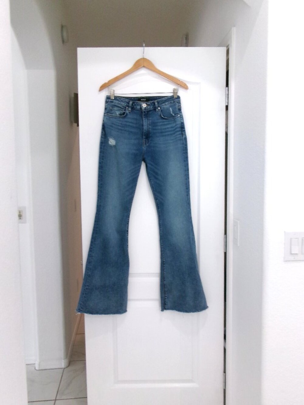 Perfect Hudson HOLLY Flare Bell Bottom Jeans 30 x 32.5 Summer Flame High Rise